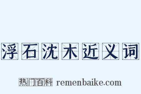 浮石沈木近义词是什么意思的图片